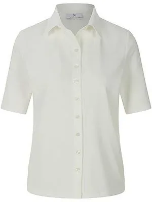 Jersey-Bluse 1/2-Arm Peter Hahn weiss