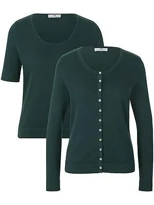 Twinset aus 100% SUPIMA®-Baumwolle Peter Hahn grün