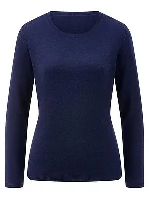 Rundhals-Pullover aus Kaschmir Peter Hahn blau