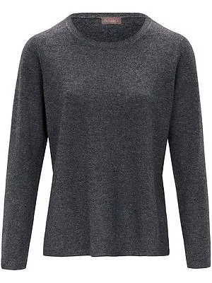 Rundhals-Pullover aus Kaschmir Peter Hahn grau