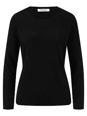 Rundhals-Pullover aus Kaschmir Peter Hahn schwarz