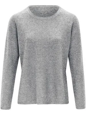 Rundhals-Pullover aus Kaschmir Peter Hahn grau