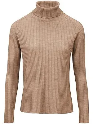 Rollkragen-Pullover aus 100% Schurwolle-Merino Peter Hahn braun