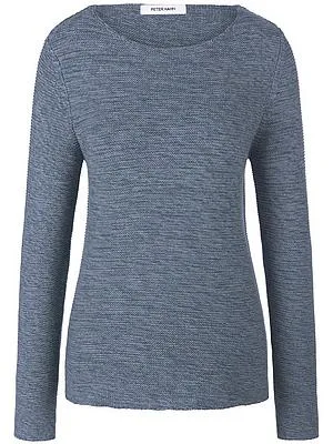 Rundhals-Pullover Peter Hahn blau