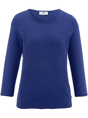 Rundhals-Pullover aus 100% SUPIMA®-Baumwolle Peter Hahn blau