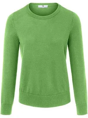 Rundhals-Pullover aus 100% SUPIMA®-­Baumwolle Peter Hahn grün