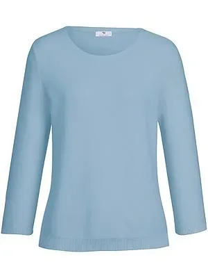Rundhals-Pullover aus 100% SUPIMA®-Baumwolle Peter Hahn blau