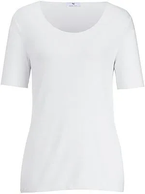 Rundhals-Shirt langem 1/2-Arm Peter Hahn weiss