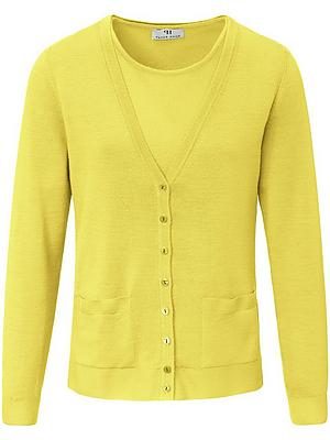 Twinset aus 100% Schurwolle-Pure Tasmanian Wool Peter Hahn gelb