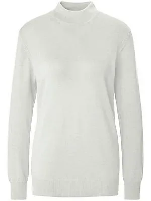 Stehbund-Pullover Modell Sabrina aus Seide und Kas Peter Hahn weiss