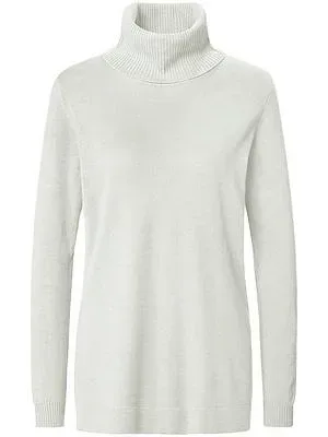 Rollkragen-Pullover Modell Tamara Kaschmir Peter Hahn weiss