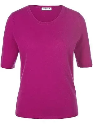 Rundhals-Pullover aus Schurwolle und Kaschmir Peter Hahn pink