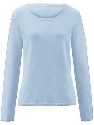 Rundhals-Pullover aus 100% Premium-Kaschmir Peter Hahn blau