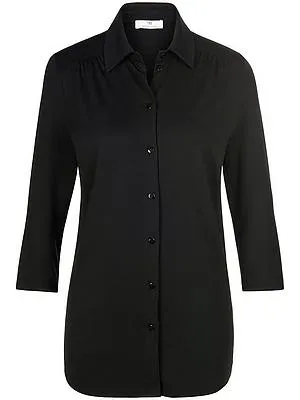 Jersey-Bluse 3/4-Arm Peter Hahn schwarz