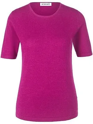 Rundhals-Pullover aus Seide Kaschmir Peter Hahn pink