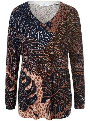 V-Pullover Peter Hahn blau