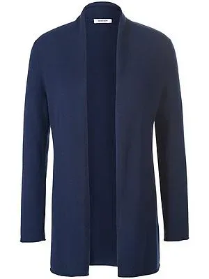 Strickjacke aus Schurwolle und Kaschmir Peter Hahn blau