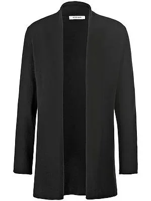 Strickjacke aus Schurwolle und Kaschmir Peter Hahn schwarz