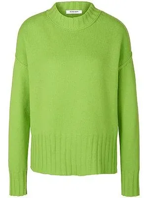 Rundhals-Pullover aus Schurwolle und Kaschmir Peter Hahn grün