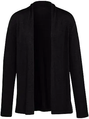 Strickjacke Modell Caro aus Seide und Kaschmir Peter Hahn schwarz