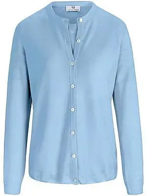 Twinset aus 100% Schurwolle Pure Tasmanian Wool Peter Hahn blau