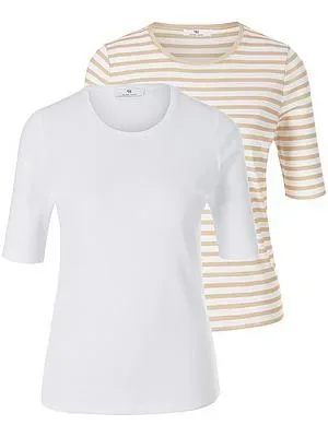 Rundhals-Shirt im 2er-Pack Peter Hahn weiss