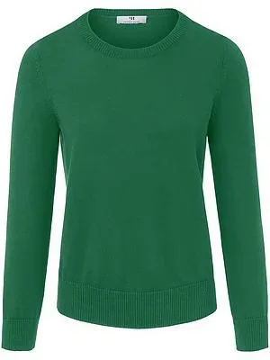 Rundhals-Pullover aus 100% SUPIMA®-­Baumwolle Peter Hahn grün