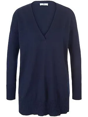 V-Pullover Peter Hahn blau