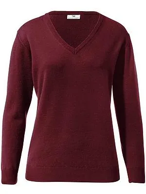 V-Pullover aus 100% Schurwolle Pure Tasmanian Wool Peter Hahn pink