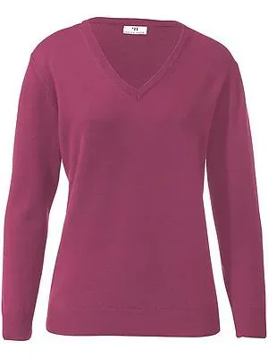 V-Pullover aus 100% Schurwolle Pure Tasmanian Wool Peter Hahn rosé