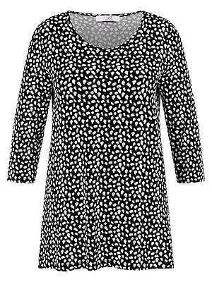 Rundhals-Shirt 3/4-Arm Emilia Lay schwarz
