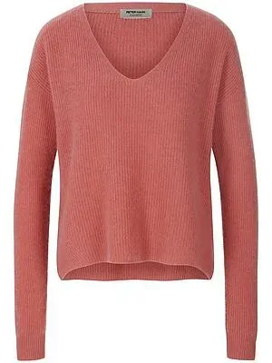 V-Pullover aus 100% Premium-Kaschmir Peter Hahn pink
