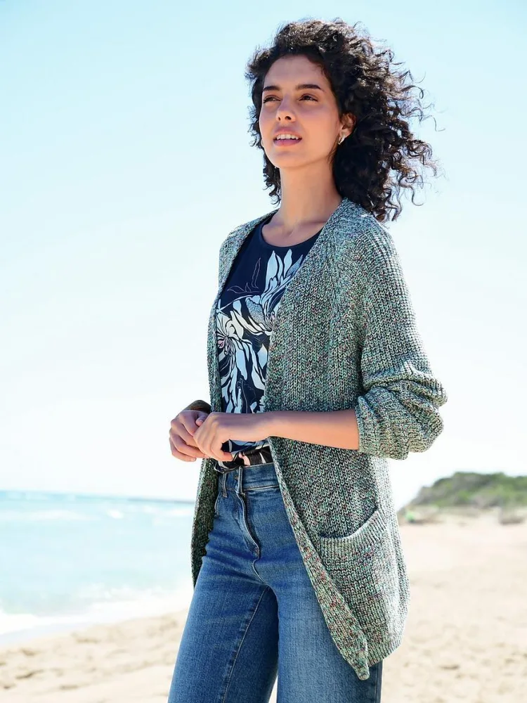 Long-Strickjacke Peter Hahn multicolor