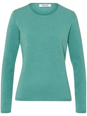 Rundhals-Pullover aus Kaschmir Peter Hahn grün
