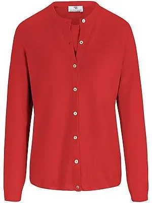 Twinset aus 100% Schurwolle Pure Tasmanian Wool Peter Hahn rot