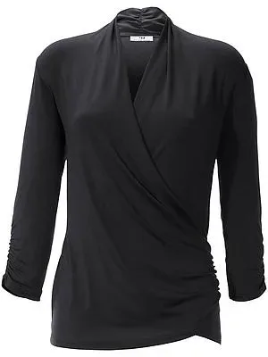 V-Shirt 3/4 Arm Peter Hahn schwarz