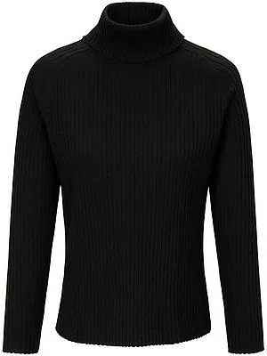 Rollkragen-Pullover aus 100% Schurwolle-Merino Peter Hahn schwarz