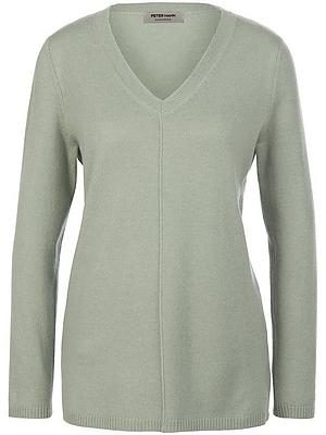 V-Pullover aus 100% Premium-Kaschmir Peter Hahn grün