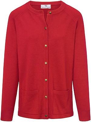 Strickjacke aus 100%Schurwolle Pure Tasmanian Wool Peter Hahn rot