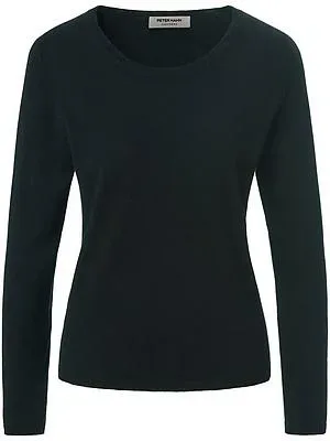 Rundhals-Pullover aus 100% Premium-Kaschmir Peter Hahn schwarz