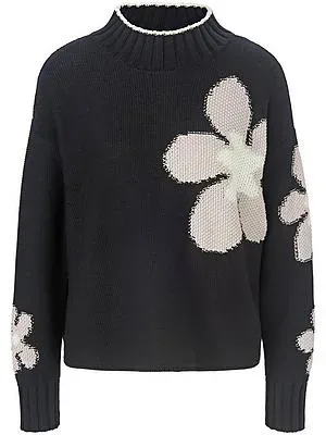 Pullover Stehbund Peter Hahn schwarz