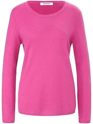Rundhals-Pullover aus Kaschmir Peter Hahn pink