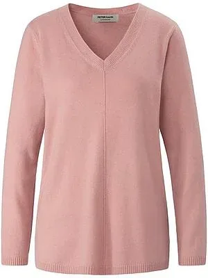 V-Pullover aus 100% Premium-Kaschmir Peter Hahn rosé