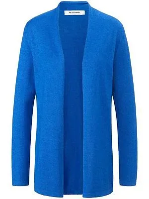 Strickjacke Modell Caro aus Seide und Kaschmir Peter Hahn blau