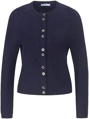 Strickjacke aus 100% SUPIMA®-Baumwolle Peter Hahn blau