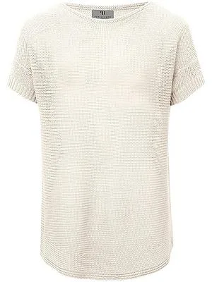 Pullover aus 100% Leinen 1/2 Arm Peter Hahn weiss