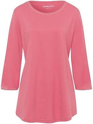 Rundhals-Shirt Ditte Green Cotton rot