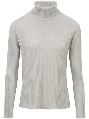 Rollkragen-Pullover aus 100% Schurwolle-Merino Peter Hahn grau