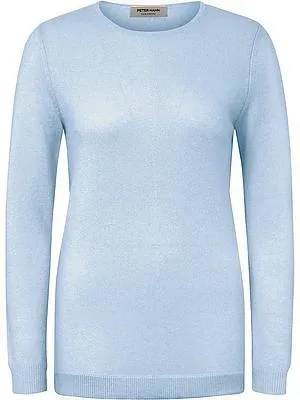 Rundhals-Pullover aus 100% Premium-Kaschmir Peter Hahn blau