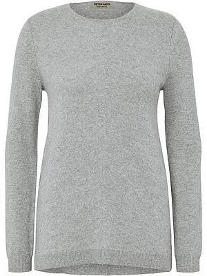 Rundhals-Pullover aus 100% Premium-Kaschmir Peter Hahn grau